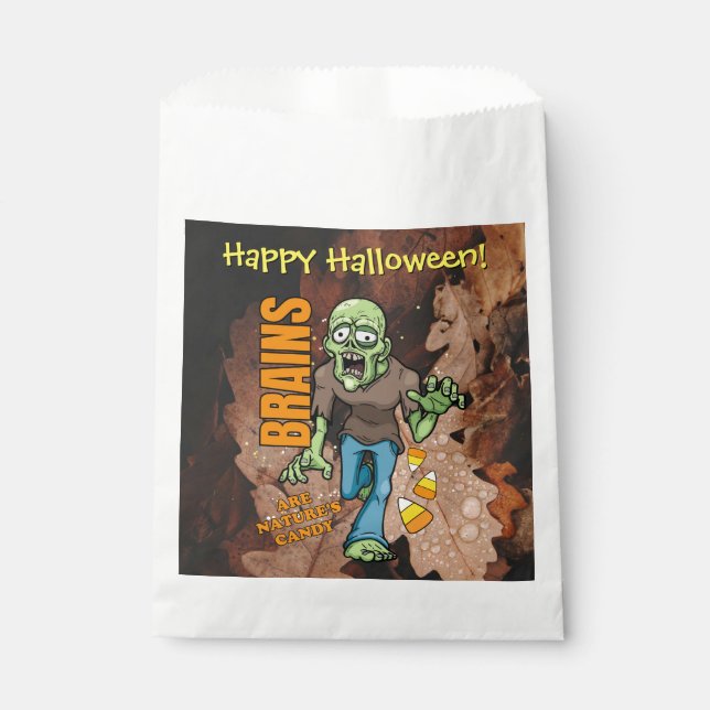 Customizable Zombie Halloween Treat Bags (Front)