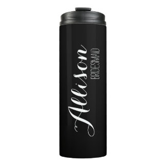 Customization B&W Bridesmaid Tumblr Thermal Tumbler