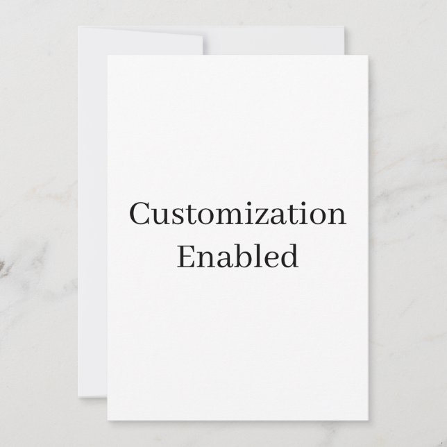 customization enabled invitation (Front)