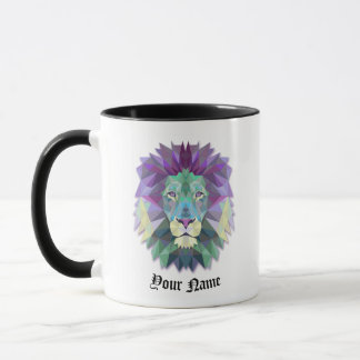 Customization Polygonal Illustration LION Mug