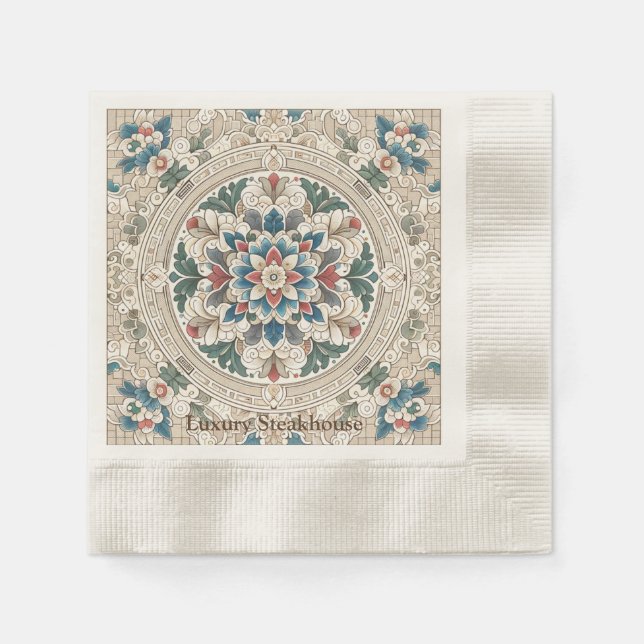customization-Renaissance Floral Elegance Paper Napkin (Front)