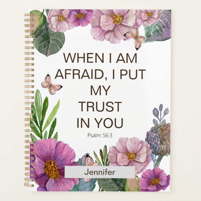 Customize 2024 JW Year Text Psalm 56:3  Planner (Front)