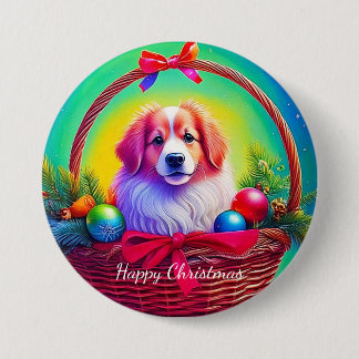Customize 2026 Cutest Loyal Christmas Dog 3 Inch Round Button