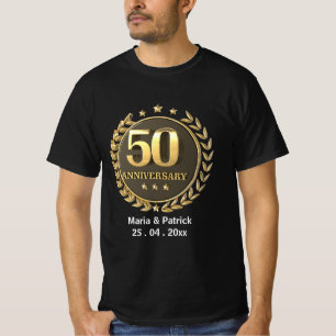 Customize 50th Golden Anniversary Gift Men Women T-Shirt