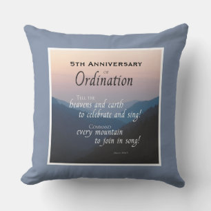 Customize, 5th Anniversary Ordination Throw Pillow