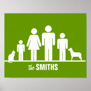 Customize a Family of Four Poster