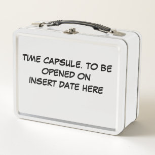 Customize-able time capsule for future metal lunch box