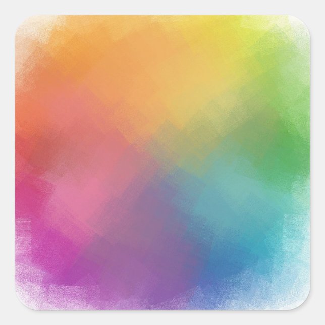 Customize Abstract Blank Colourful Template Square Sticker (Front)