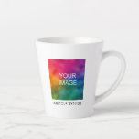 Customize Add Image Photo Business Logo Text Name Latte Mug<br><div class="desc">Customize Add Image Photo Business Logo Text Create Your Own Name Elegant Trendy Template Coffee Latte Mug.</div>