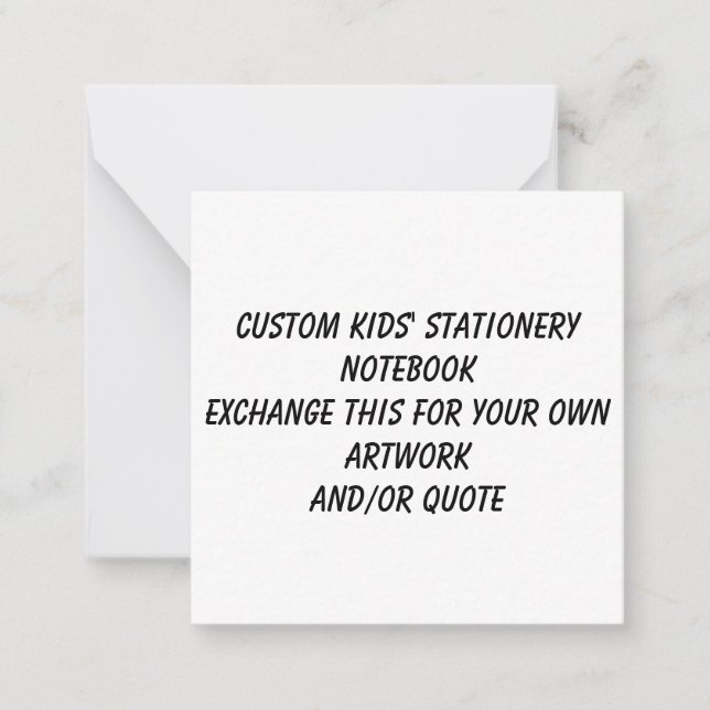 Customize Add Name Photo or Artwork Card (Front)