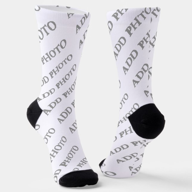 Customize Add Name Photo or Artwork Socks (Angled)