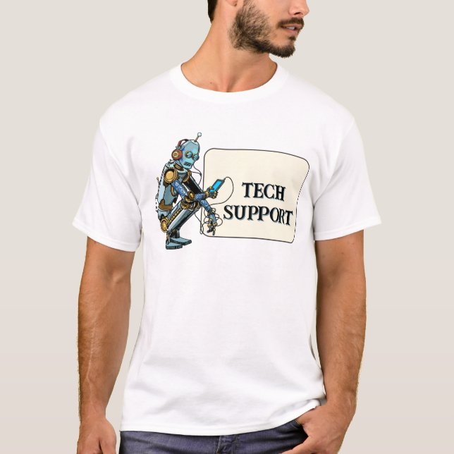 Customize AI Tech Support  T-Shirt (Front)