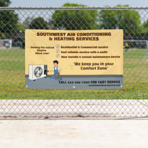 Customize Air Conditioning Heating HVAC Shop Banner