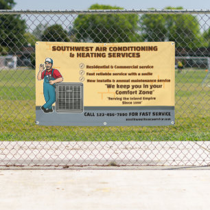 Customize Air Conditioning Heating HVAC Shop Banner