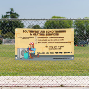 Customize Air Conditioning Heating HVAC Shop Banner