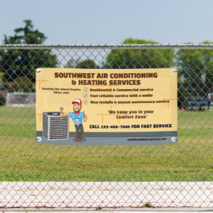 Customize Air Conditioning Heating HVAC Shop Banner