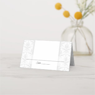 Customize Anniversary, Wedding, Occasion Damask Place Card