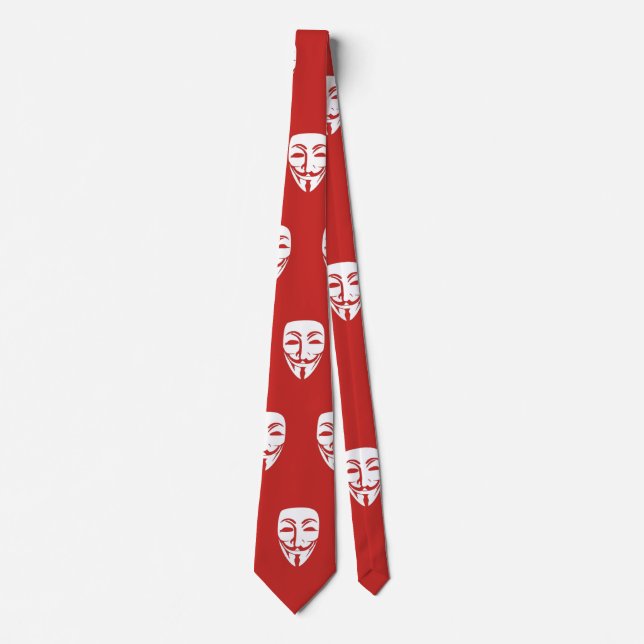 Customize Anonymous face party Tie (Front)