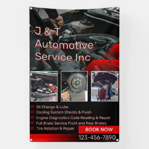 Customize Auto Repair Garage Service List With Log Banner