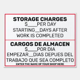 Customize Auto Repair Paint Shop Vehicle Storage Garden Sign