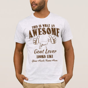 CUSTOMIZE Awesome Goat Lover Saanen Goat T-Shirt