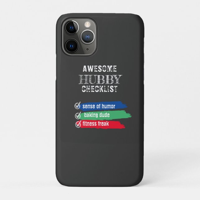 Customize Awesome Hubby Checklist Valentine  Case-Mate iPhone Case (Back)