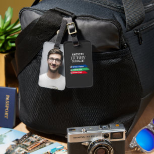 Customize Awesome Hubby Checklist Valentine  Luggage Tag