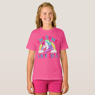 Customize Awesome Unicorn Since Her Birth Year T-Shirt