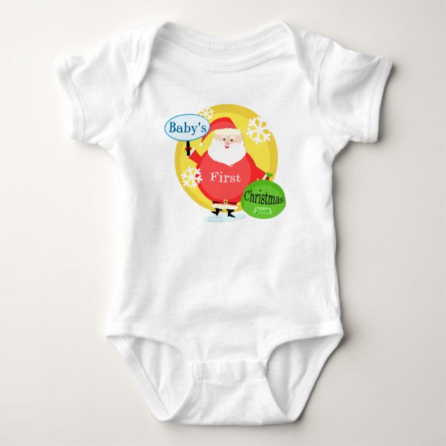 Customize Baby's First Christmas Bodysuit (Front)
