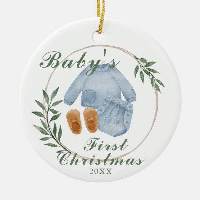 Customize Baby's First Christmas Ornament (Front)