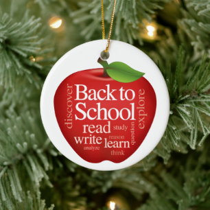 Customize Back to School  Ceramic Ornament