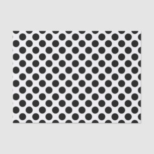 Customize Background: B&W Polka Dots Pattern Tissue Paper