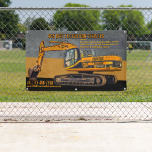 Customize Backhoe Excavation Services Contractor Banner