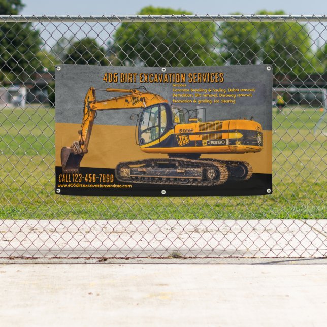Customize Backhoe Excavation Services Contractor  Banner (Insitu)