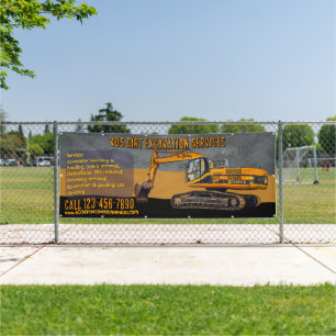 Customize Backhoe Excavation Services Contractor  Banner