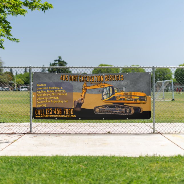 Customize Backhoe Excavation Services Contractor  Banner (Insitu)