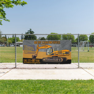 Customize Backhoe Excavation Services Contractor Banner