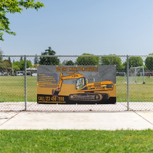 Customize Backhoe Excavation Services Contractor  Banner (Insitu)