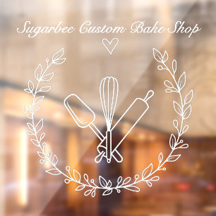 Customize Bakery Bake Shop Business Window Cling