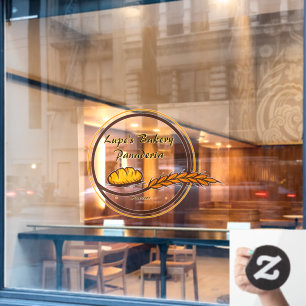 Customize Bakery Shop Bread Grain Front Window Cling