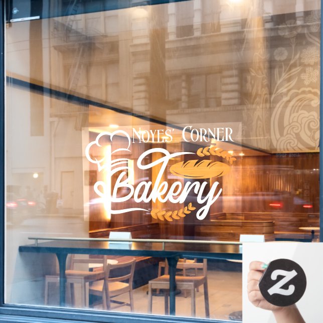 Customize Bakery Shop Grain Bread 2 Window Cling (Cafe Window)