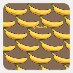 Customize Banana Square Sticker