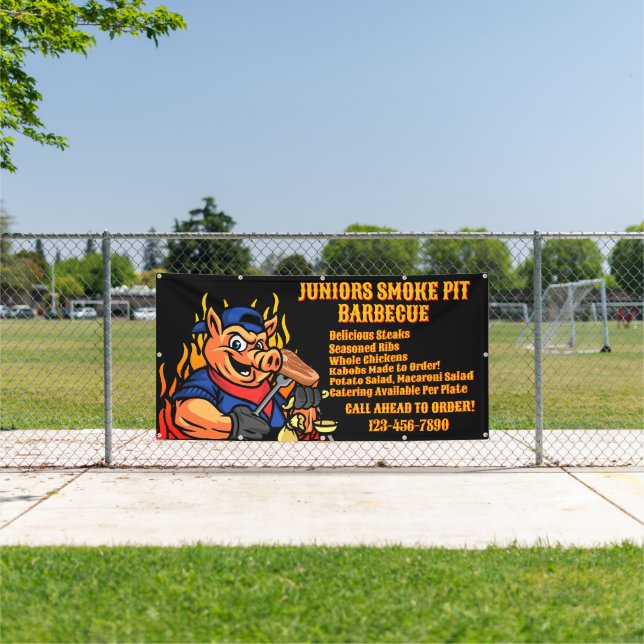 Customize Barbecue Smoker Mobile Business Banner (Insitu)