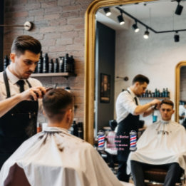 Customize Barber Shop Poles Barber Station Mirror Window Cling