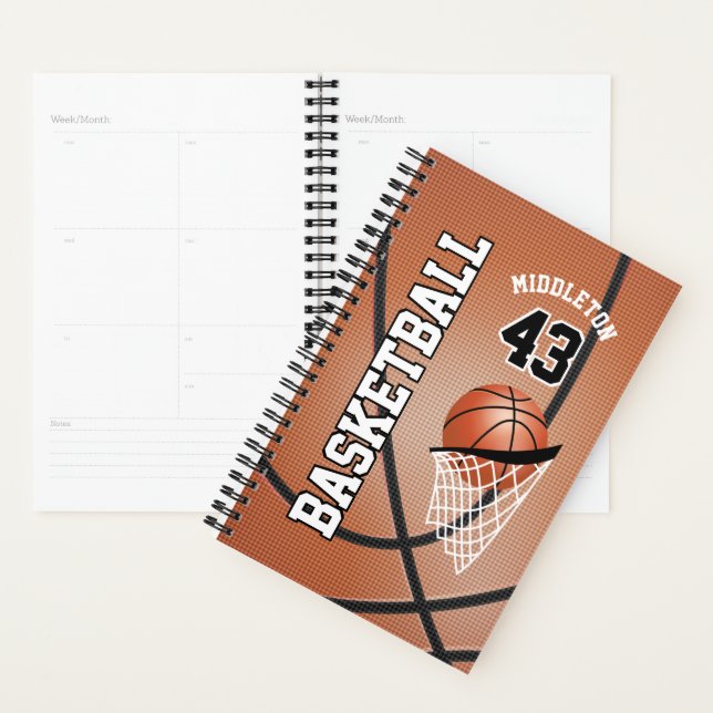Customize Basketball Game - Brown Planner (Display)