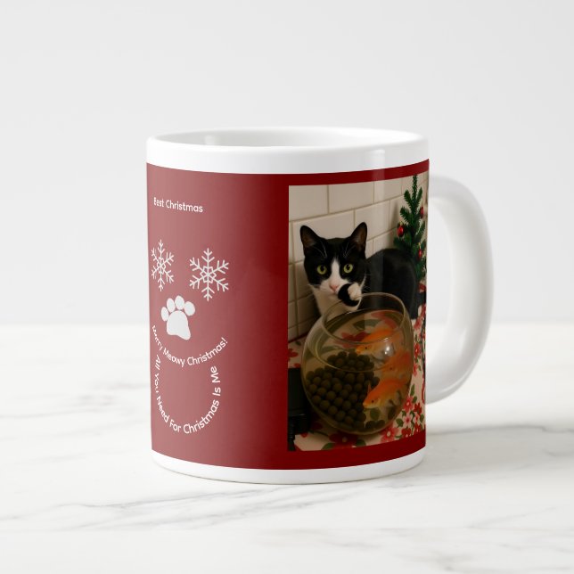 Customize ,Best Christmas ,Cat Photo Specialty Mug (Devant droit)
