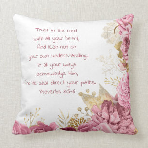 Customize Bible Verse Christian Gift Throw Pillow