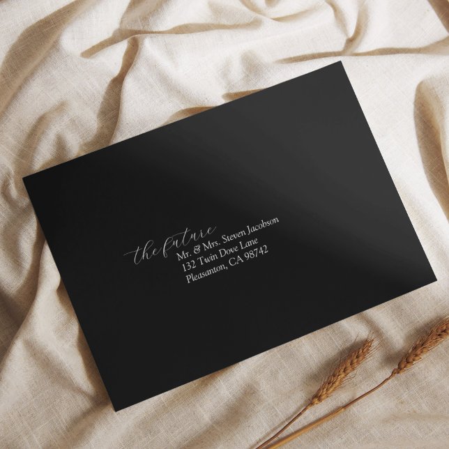 Customize Black and White Wedding  Envelope (Creator Uploaded)