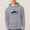 Customize Black fancy moustache White hoodie