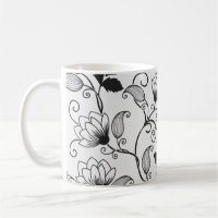 Customize Black Floral Pattern